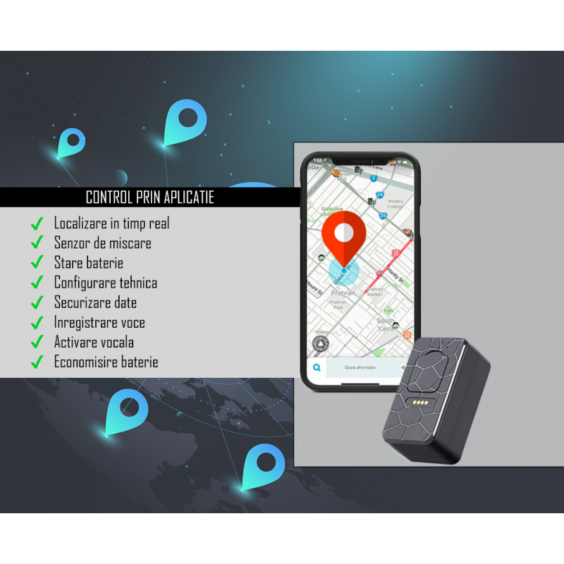 Mini Dispozitiv Profesional [COMPLET] Hi-Guard 4G NanoSim - Magnetic - Aplicatie Smart - Localizare GPS Live - Microfon (Redare in timp real) - Activare vocala - Senzor de Miscare - Acumulator Hi-K 3000mAh [HI-FYD]