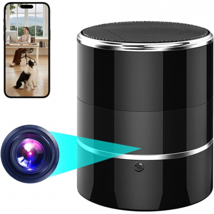 Boxa Bluetooth Portabila cu Camera Wi-Fi FULL HD 1080P - Lentila Rotativa - Redare video in timp real de la orice distanta [XWIF]