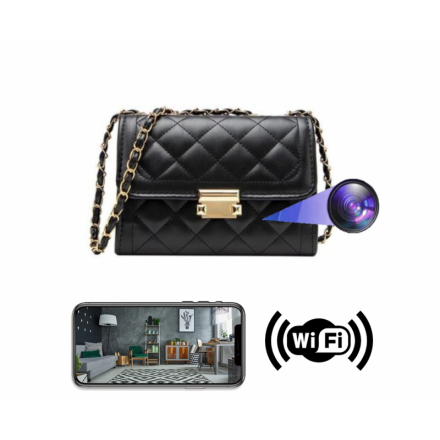 Camera HD WIFI Integrata in Geanta de Dama - Senzor de Miscare + Notificare - Transmisie Audio-Video in Timp Real - Aplicatie iOS & Android [M1]
