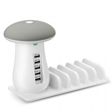 Statie de Incarcare Telefoane Mobile - 5 Porturi USB + Lampa LED + Microfon GSM [OTX12]