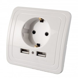 Microfon GSM Profesional Integrat in Priza 220V + USB - Activare Vocala [MDKR-USB12]