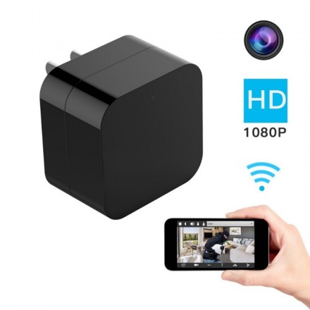 Camera Video Nigthvision Full HD1080P Wifi Integrata in Incarcator USB 220V - Redare video in timp real de pe telefon [C4]