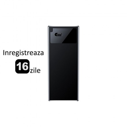 Reportofon Profesional BlackCube VCR - Activare Vocala - Inregistrare 16 zile - 32GB - DSP Izolare Zgomot de Fond [BX]